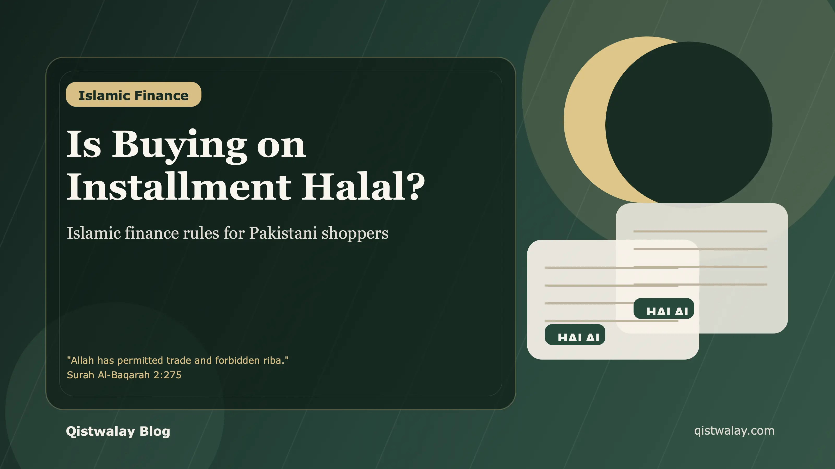 Is buying on installment halal in Islam for Pakistani shoppers