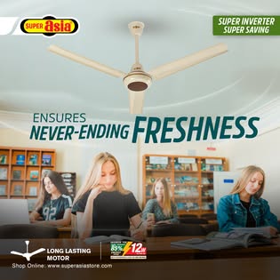 Super Asia Ceiling Fan JAZZ Plus Model 56"
